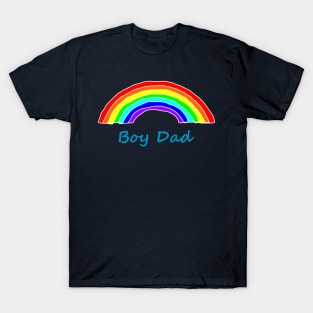 Boy Dad Rainbow for Fathers Day T-Shirt